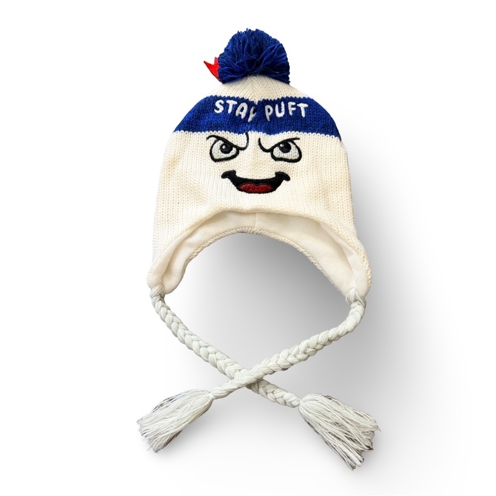 Ghostbusters Stay Puft Marshmallow Man knit beanie hat